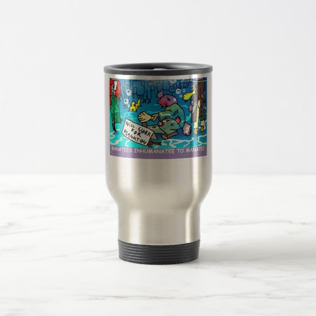 Caneca Térmica Manatinas Desumanas Camisetas Engraçadas Cartões D (Centro)