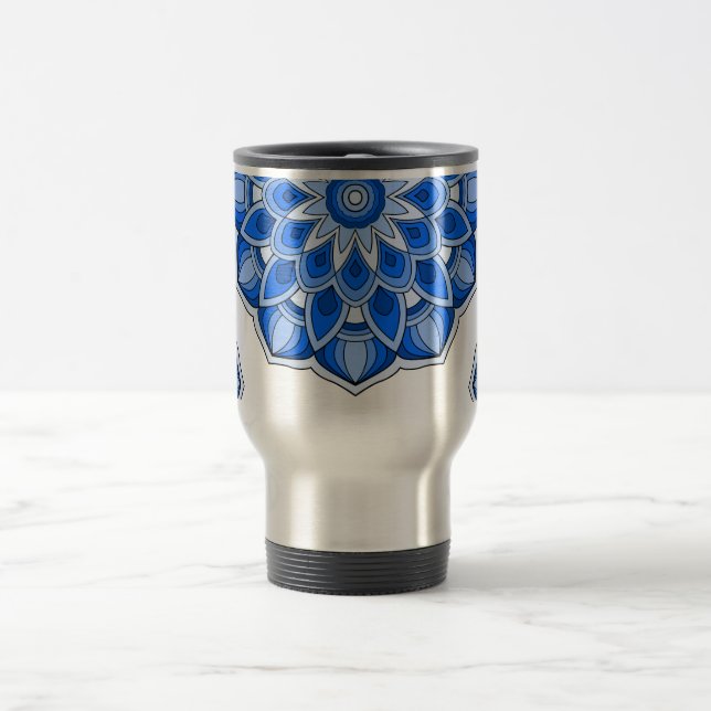 Caneca Térmica Mandala em azul (Centro)