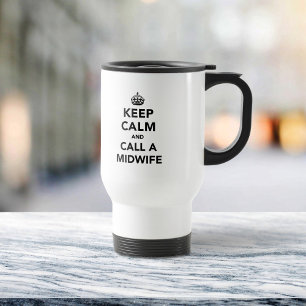 Caneca Térmica Mantenha a calma e chame uma parteira