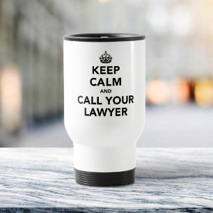 Caneca Térmica Mantenha a Calma e Ligue para o seu Advogado