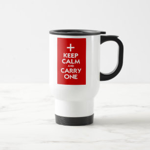 Caneca Térmica Mantenha a calma e o Carregar um