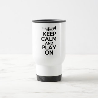 Caneca Térmica Mantenha a calma e o jogo em (a trombeta)