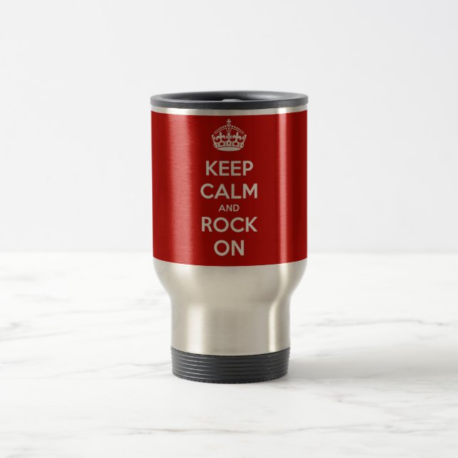 Caneca Térmica Mantenha a calma e o rock ligado (Centro)