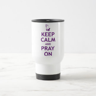 Caneca Térmica Mantenha a calma e Pray sobre