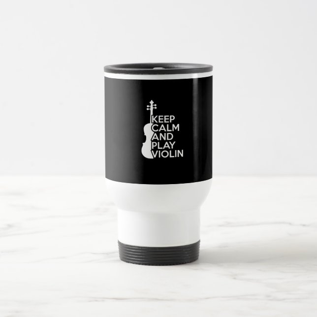 Caneca Térmica Mantenha a Calma e Toca Violino (Centro)