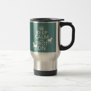Caneca Térmica Mantenha a calma e trote sobre - cavalos - todas