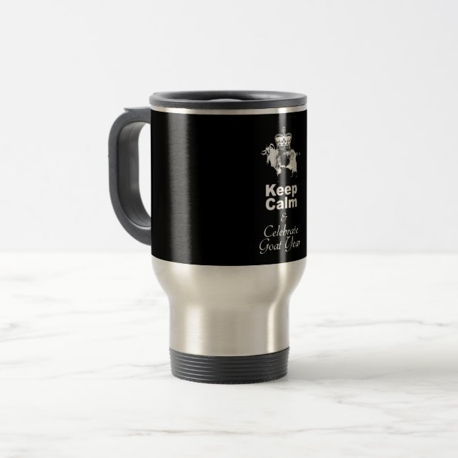 Caneca Térmica Mantenha calma e comemore Caprino ano TM2 (Frente Esquerda)