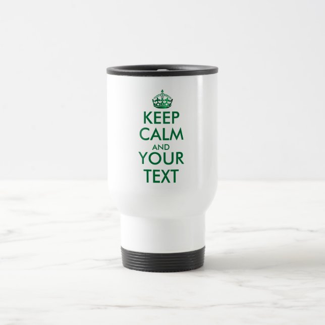 Caneca Térmica MANTENHA CALMA E SEU TEXTO - Crie seu próprio text (Centro)