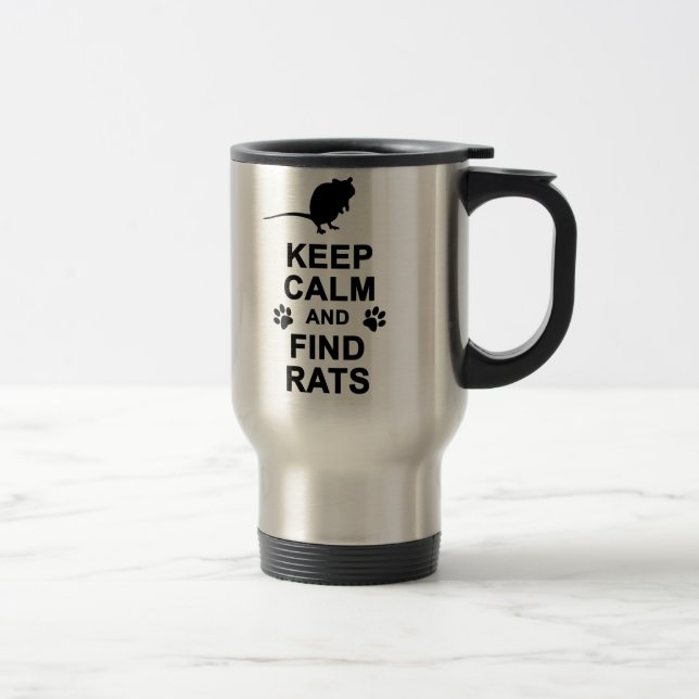 Caneca Térmica Mantenha ratos calmos e do achado (Direita)