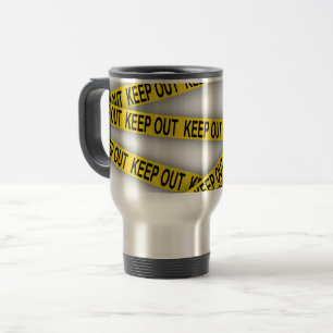 Caneca Térmica Mantenha-se afastado não atravesse a fita da políc