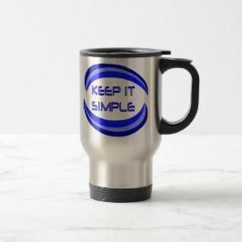 Caneca Térmica Mantenha uma citação simples do slogan de recupera