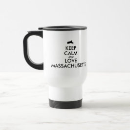 Caneca Térmica MANTER CALMA E AMAR MASSACHUSETAS personalizáveis