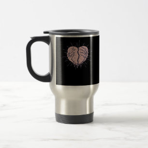 Caneca Térmica Mão De Esqueleto Com Cardíaco Clássico