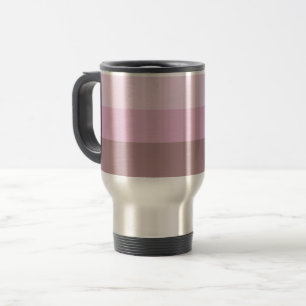 Caneca Térmica Mão rosa listrada