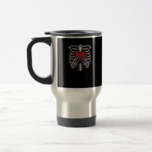 Caneca Térmica Mãos do Esqueleto Segurando Diversão de Figurino d