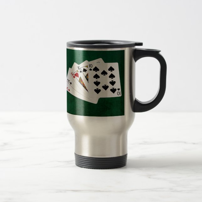 Caneca Térmica Mãos Poker - Dois Pares - Ás, Rei (Direita)