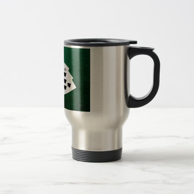 Caneca Térmica Mãos-Poker - Royal Flush - Traje de Espadas (Direita)