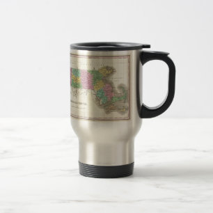 Caneca Térmica Mapa Antigo de Massachusetts (1827)