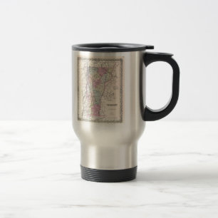 Caneca Térmica Mapa Antigo de Vermont (1855)