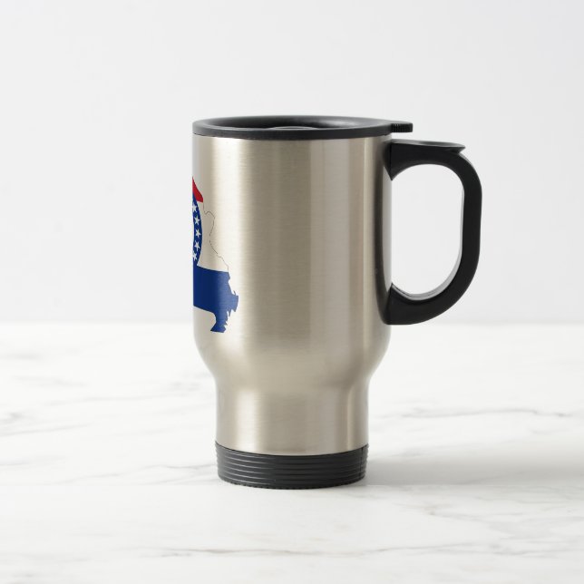 Caneca Térmica Mapa da bandeira de Missouri (Direita)