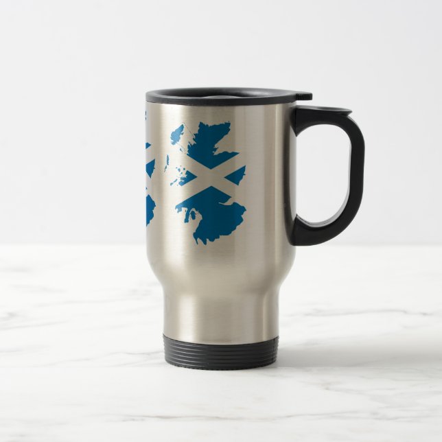 Caneca Térmica Mapa da bandeira de Scotland sem redução (Direita)