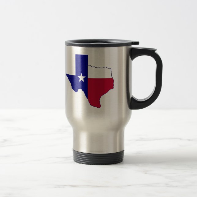 Caneca Térmica Mapa da bandeira de Texas (Direita)