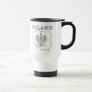 Caneca Térmica Mapa de Polônia com Águia