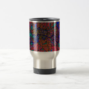 Caneca Térmica Mapa de ruas de Londres Inglaterra