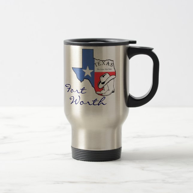 Caneca Térmica Mapa do estado de Texas do valor do Ft com (Direita)