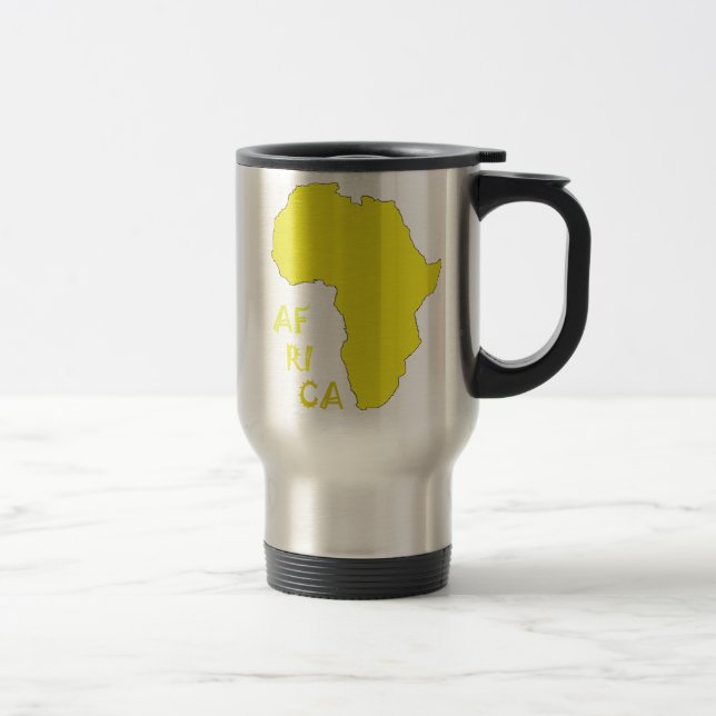 Caneca Térmica Mapa Funky Yellow Africa (Direita)