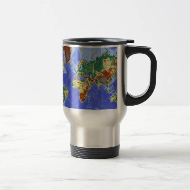 Caneca Térmica Mapa Internacional da Geografia Mundial (Direita)
