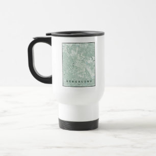 Caneca Térmica Mapa Minimalista da Cidade de Bengaluru Índia