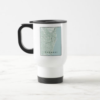 Caneca Térmica Mapa Minimalista da Cidade de Chennai Índia