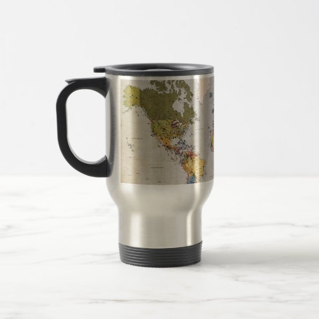 Caneca Térmica mapa mundial (Esquerda)