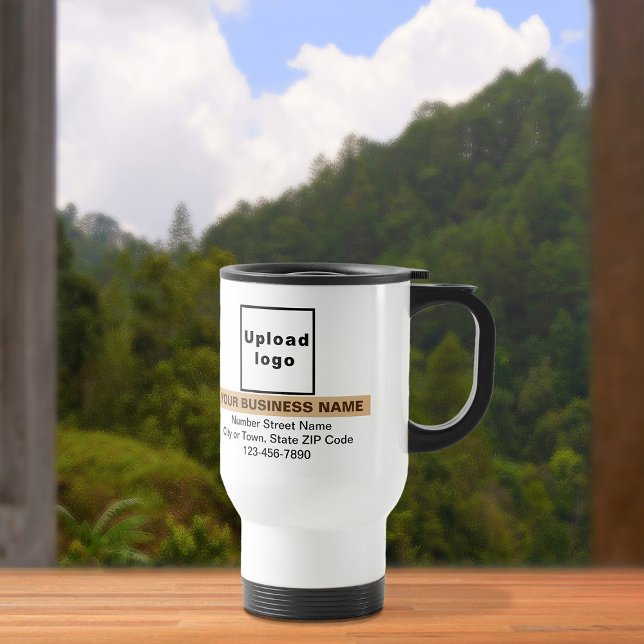 Caneca Térmica Marca Comercial com Destaque de Castanho Claro Lig (Criador carregado)