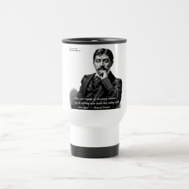 Caneca Térmica Marcel Proust e citação famosa (Centro)