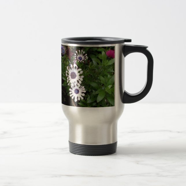 Caneca Térmica Margarida Africana Branca (Direita)