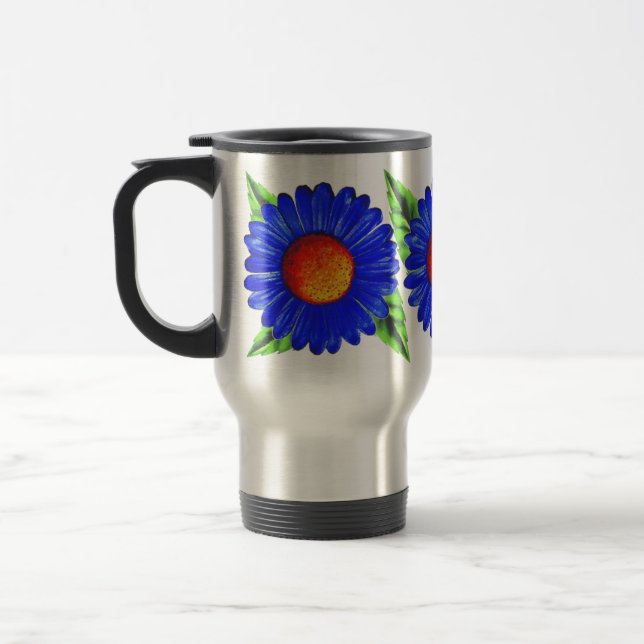 Caneca Térmica Margarida Azul (Esquerda)