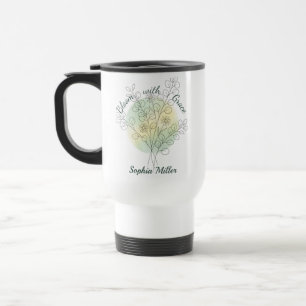 Caneca Térmica Margarida Personalizada Flor de Nascimento de Abri