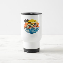 Caneca Térmica Mark Retro Sunset Name Design