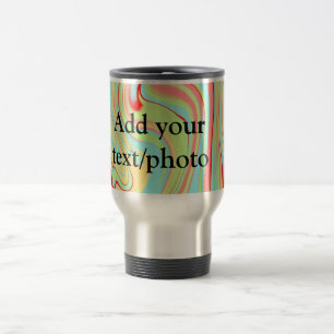 Caneca Térmica Mármore de acrílico simples com o seu texto nome p