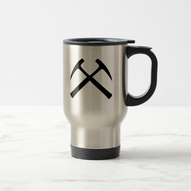 Caneca Térmica Martelos cruzados da rocha (Direita)