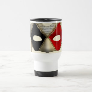 Caneca Térmica Máscara de Carnaval de Mascarada Elegante Arte