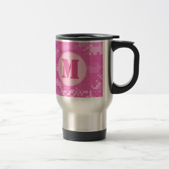 Caneca Térmica Mata de café com 15 onças de alumínio rosa ACU Cam (Direita)