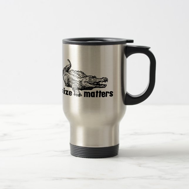 Caneca Térmica Matérias engraçadas do TAMANHO - jacaré ou (Direita)
