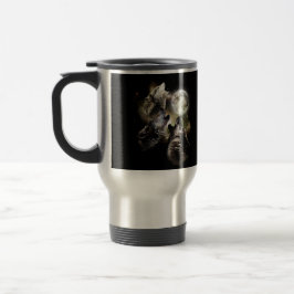 Caneca Térmica Matilha de Lobos Uivando Lua Cheia