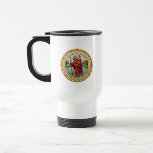Caneca Térmica Medalha de São Cristóvão Católica Santo Padroeiro