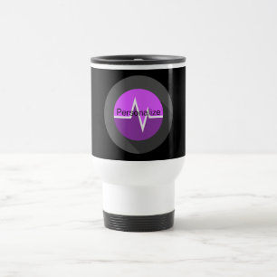 Caneca Térmica Medicina de linha do ECG Dr enfermeiro roxo preto