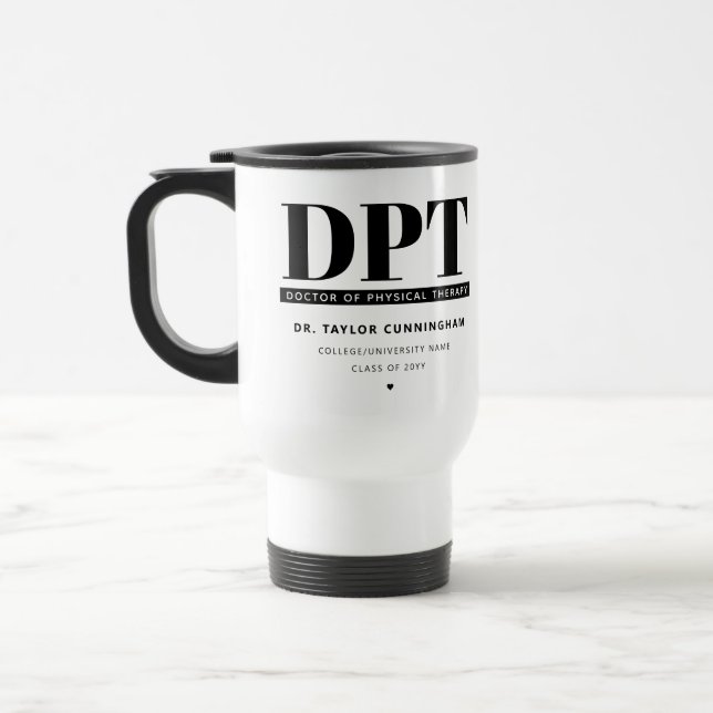 Caneca Térmica Médico de DPT Moderno Personalizado em Terapia Fís (Esquerda)