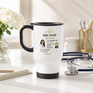 Caneca Térmica Médico Elegante Destaque Cuidados de Saúde Obrigad